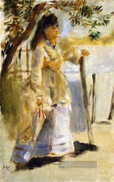 Frau durch einen Zaun Pierre Auguste Renoir Ölgemälde
